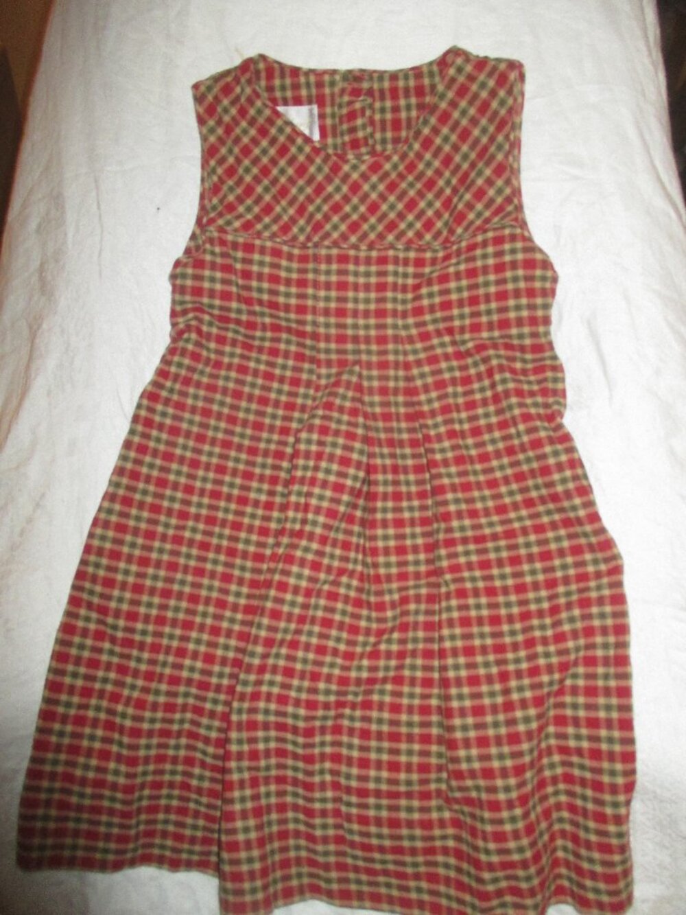 Girls Holiday Plaid dress jumper Size 5 Strasburg